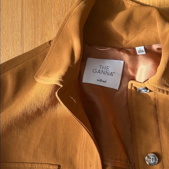 Aritzia ganna shirt jacket in burnt orange size small - Picture 3 of 4